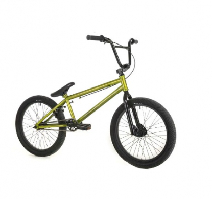 20" Велосипед HOGGER COMODO BMX CYCLONE, рама Cr-Mo, U-brake, 1-ск, желто-зеленый металлик
