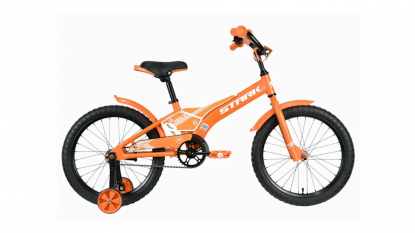 18" Велосипед Stark'23 Tanuki Boy, рама алюминий, оранжевый/серый/белый