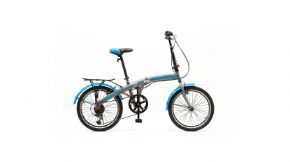 20" Велосипед HOGGER "FLEX" V, рама сталь, 7ск., складной, серо-голубой