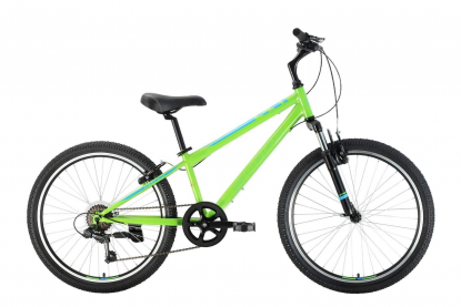 24" Велосипед Stark'23 Respect 24.1 V, рама сталь 12, зеленый/синий/зеленый