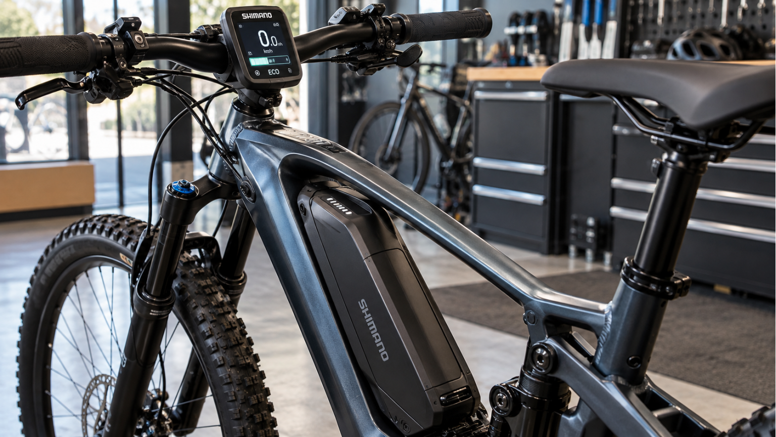 Аккумулятор и дисплей электровелосипеда Shimano