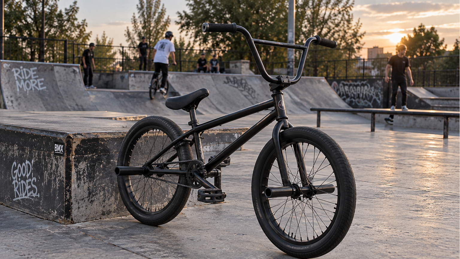 BMX велосипед на скейт-парке
