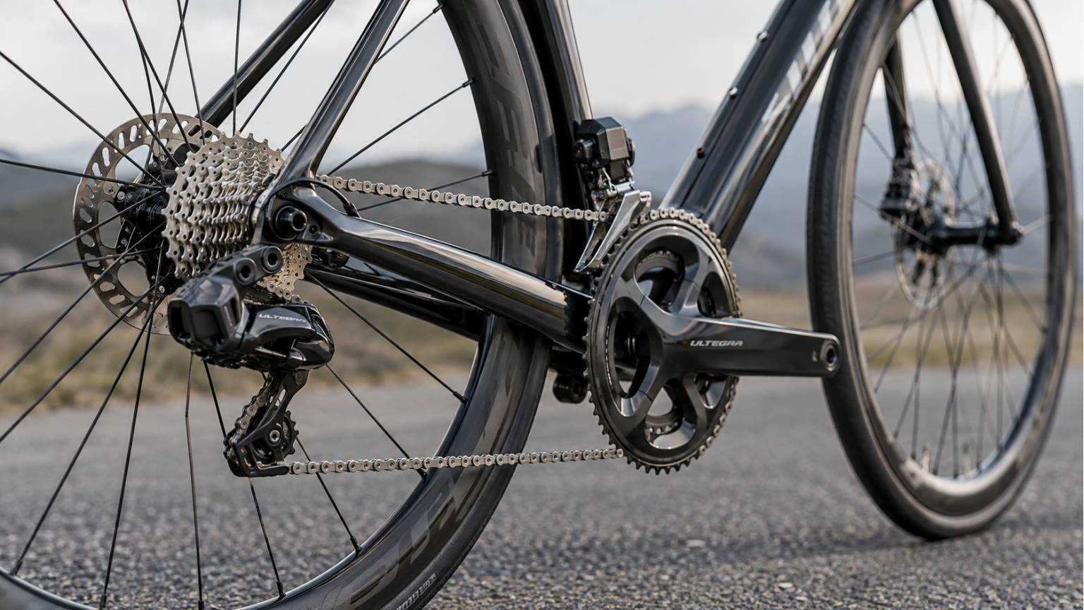Электронная трансмиссия Shimano Di2 на шоссейном велосипеде