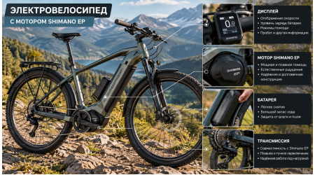 Электровелосипед с Shimano — обзор линейки