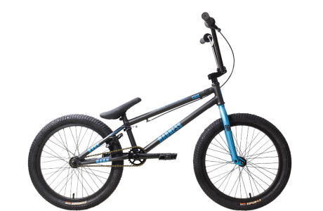 Велосипед BMX Stark Madness 4 20", сталь, черно-голубой, 2025
