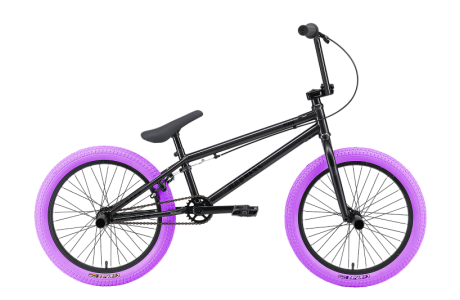 Велосипед BMX Stark Madness 4 20", сталь, серо-фиолетовый, 2025