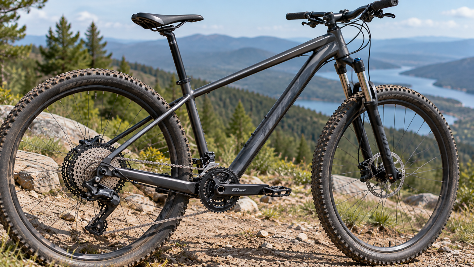 Горный велосипед с трансмиссией Shimano Deore