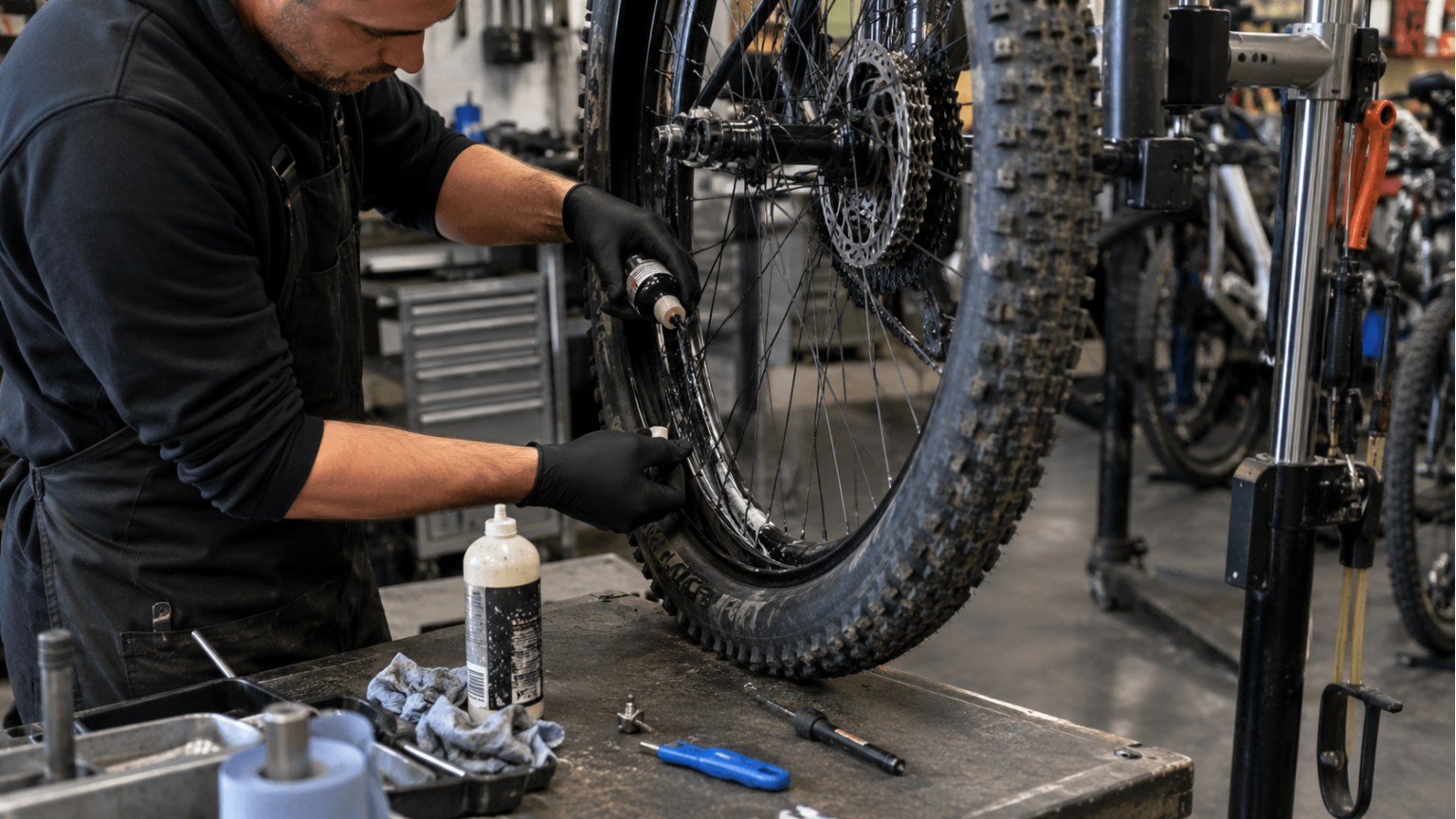 Настройка tubeless покрышки на велосипеде