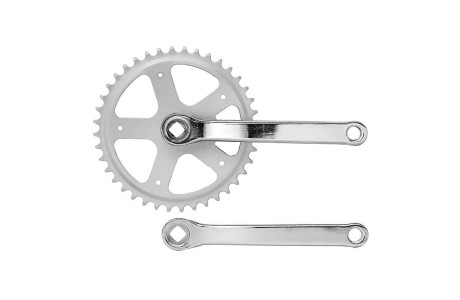 Система TRIX, 1ск., 1/2"х1/8", 44T, сталь, шатуны 170мм, резьба 9/16", под квадрат, хром