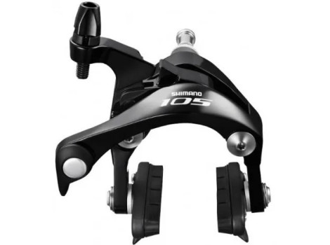 Тормоз клещевой  Shimano 105, R7000, задний, колодки R55C4, болт 12.8,  гайка-трубка 10,5мм, черный