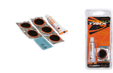 Аптечка TRIX (клей 5мл + заплатки: Ø 25мм - 5 шт.+ наждачка –1 шт)