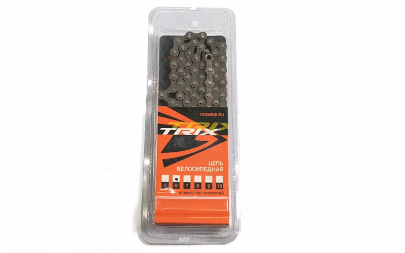 Цепь TRIX, 6-7 скоростная 1/2х3/32 , 112 звеньев, пин 7,7 мм, коричневая (40)