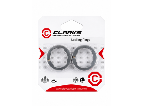 Грипстопы CLARK`S кольцевые СLR, алюминиевые, анодированные, серебр.