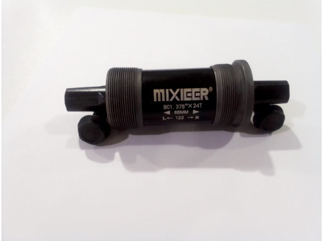 Каретка-картридж MIXIEER, стальная, стакан 68мм, квадрат 122мм х1,37"х24, чнрная