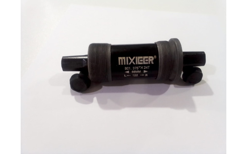 Каретка-картридж MIXIEER, стальная, стакан 68мм, квадрат 122мм х1,37"х24, чнрная