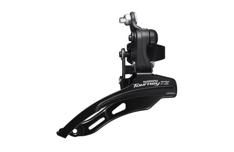 Передний переключатель Shimano TZ500, для велосипеда, 3 скорости, нижняя тяга