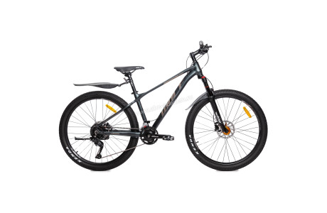 Горный велосипед WOLF 866 27.5", алюминий 15", серо-пепельный, 2024