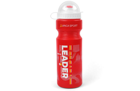 Фляга велосипедная с защитой от пыли 750мл, "Leader red new", инд.уп. Vinca sport