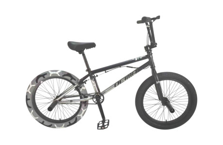 Велосипед BMX 20", алюминий, черный/серый, 2026