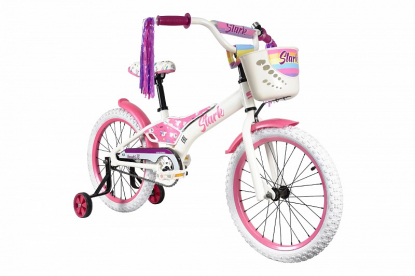 18" Велосипед Stark'23 Tanuki Girl,рама алюм, белый/фиолетовый