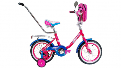 18"Велосипед Black Aqua Princess 1s, с ручкой (розово-сиреневый)