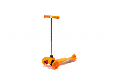 Самокат детский TRIX STEEX Колеса: 120 мм х 2; 80 мм х 1, Цвет:оранжевый, светящиеся колеса