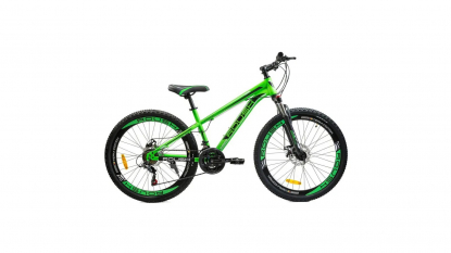 26" Велосипед ROUSH Disk,рама Сталь, 21ск,зеленый матовый