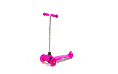 Самокат детский TRIX STEEX Колеса: 120 мм х 2; 80 мм х 1, Цвет:розовый, светящиеся колеса