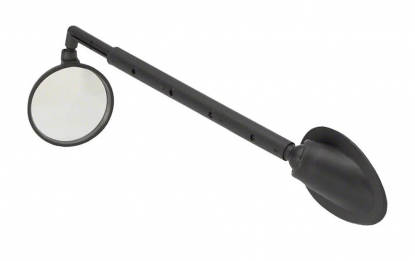 Зеркало заднего вида TRIX, крепление на шлем, теле. стрела, вращение 360°, Ø38 х 76-127мм, пластик,