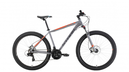 27.5" Велосипед Stark'22 Hunter 27.2+ HD, рама алюминий 20, серый/оранжевый
