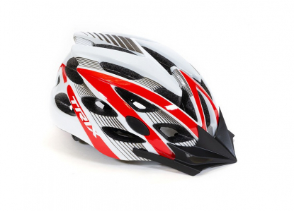 Шлем вело TRIX, подростковый, кросс-кантри, размер: M 57-58см, In Mold, красно-белый