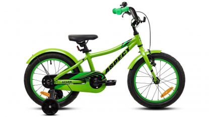 16" Велосипед Aspect SPARK,рама All,V-brake, зеленый 2022