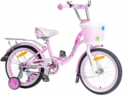 16"Велосипед Nameless LADY,сталь, розовый/белый