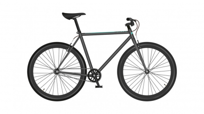 700с Велосипед Black One Urban,18"рама сталь,черный/бирюзовый/черный